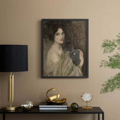 «Vintage Portrait Print LXI», reproduction encadrée - bois massif