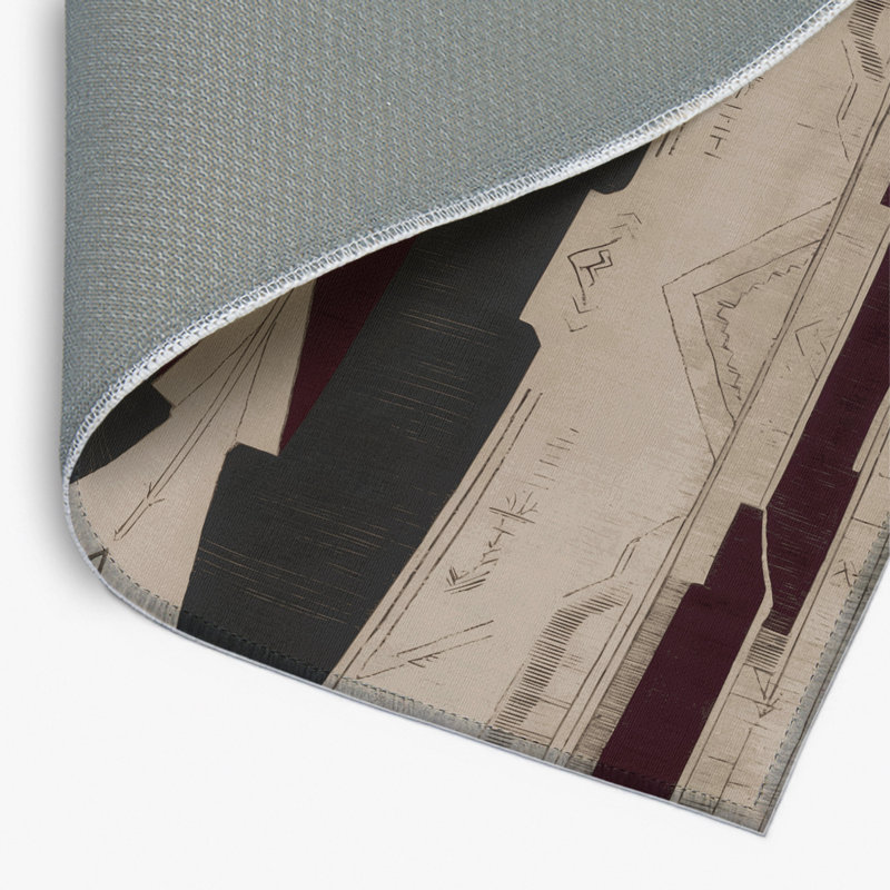 Tapis d'intérieur et d'extérieur à gravure ancienne, Rectangle 1 pi 6 po x 2 pi 6 po