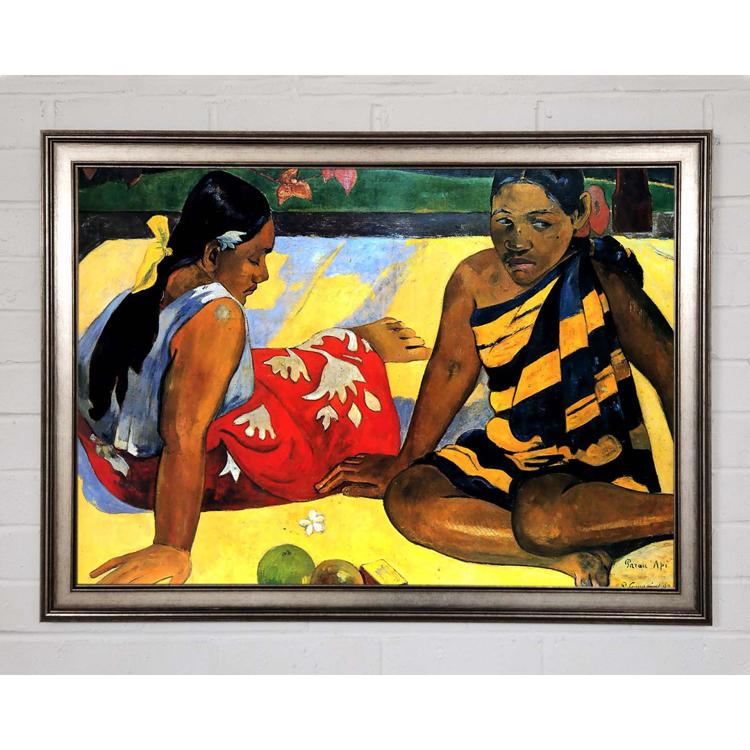 Gauguin Zwei Frauen aus Tahiti - Einzelner Bilderrahmen Kunstdrucke