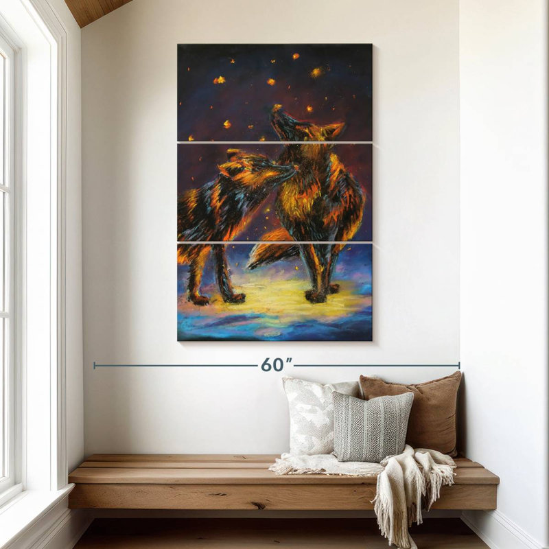 Brampt Flickers And Foxes, 50" H x 32" W