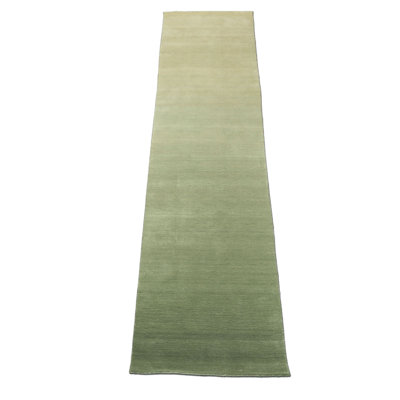 Tapis ombré moderne et contemporain multicolore en laine tissé à la main