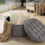 Repose-pieds rond avec rangement Charleroi-1191514037