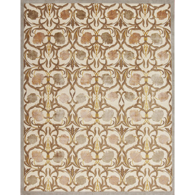 Concerto Hand Knotted Area Rug in Beige/Gold