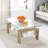 Modern Side Table With Lower Shelf Chrome And MDF Support Living Room Guest Reception Room Table Black-70891607