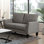 Ensemble de canapé moderne et moderne 2 pièces brun et gris avec canapé et causeuse