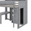 Lit mezzanine simple avec tablettes et garde-robe-1270372112