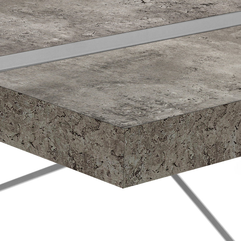 Fullilove Computer Desk, Home Office, Laptop, 48"L, Work, Metal, Laminate, Contemporary, Modern, Gray/Silver