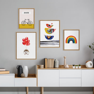Be a Rainbow Framed Canvas Wall Art Set