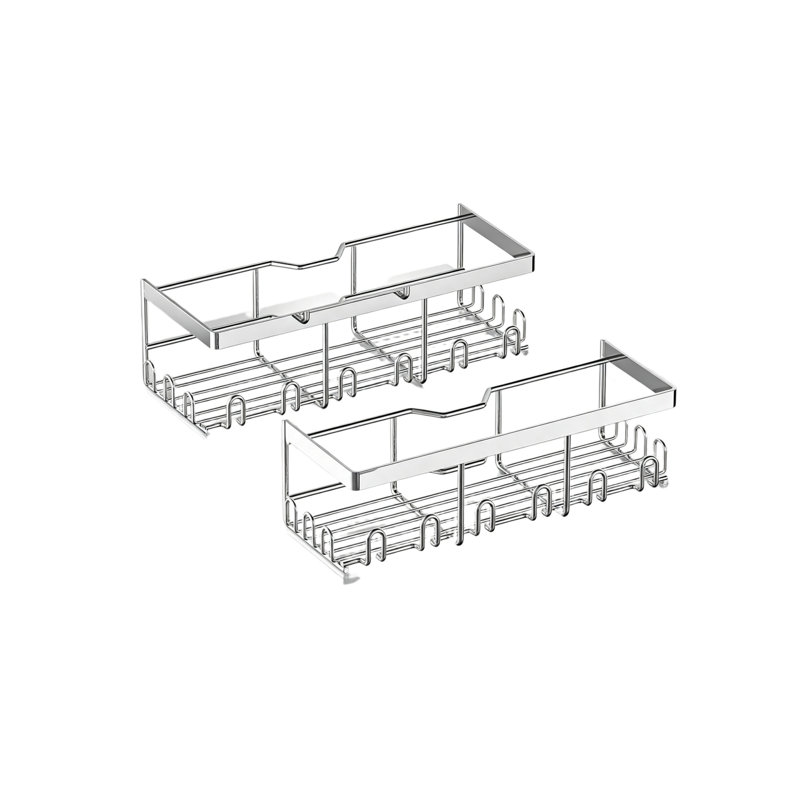Recessed Stainless Steel Shower Basket, Silver