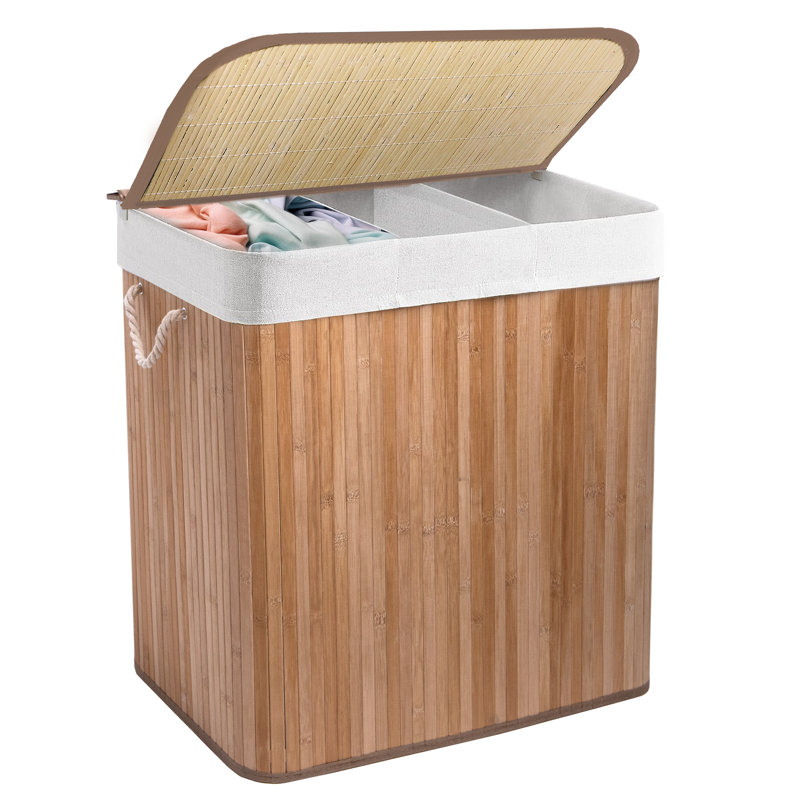 Bamboo Laundry Room Organiser, Natural