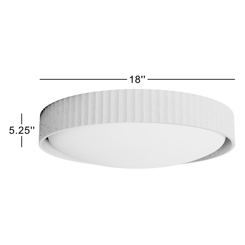 Carran Acrylic LED Flush Mount, Chaulk White