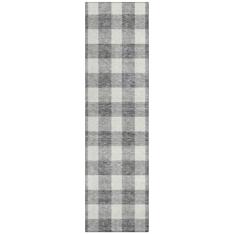 Colzie Gingham Indoor / Outdoor Rug, Runner 2'3" x 7'6"