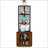 Cabinets, 65” Corner Cabinet with Charging Station, Wine Glass Rack &amp; 6 Tier Storage | Wood | Rustic Living Room