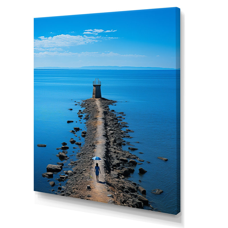 «Coastal Seaside Stroll I» sur toile, H 40 po x l 30 po x P 1,5 po, Toile tendue