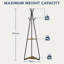 Metal Freestanding 6 - Hook Coat Rack-1495491434