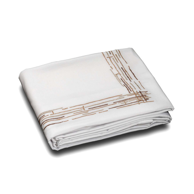 Housse de couette Graffiti, Housse de couette pour grand lit, Blanc / Terracotta