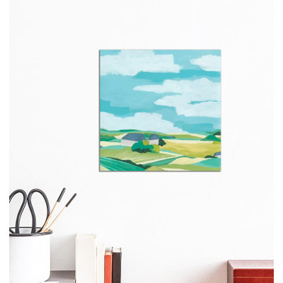 Village Valley I by June Erica Vess - Wrapped Canvas Print