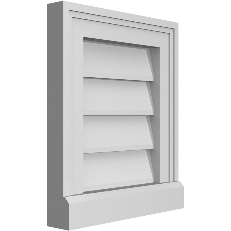 Cadre de seuil Brickmould, brun clair apprêté, H 14 po x l 12 po x P 2 po