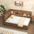 Full Size Wood Svein With Storage Shelves, USB, LED, And Trundle-1542172808