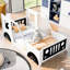 Lit plateforme en bois avec roulettes-1011492293