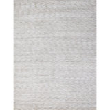 Hand Knotted Area Rug in White/Silver