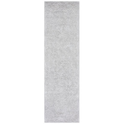 Martha Stewart Hand Tufted Wool/Viscose/Cotton Southwestern Rug in Gray
