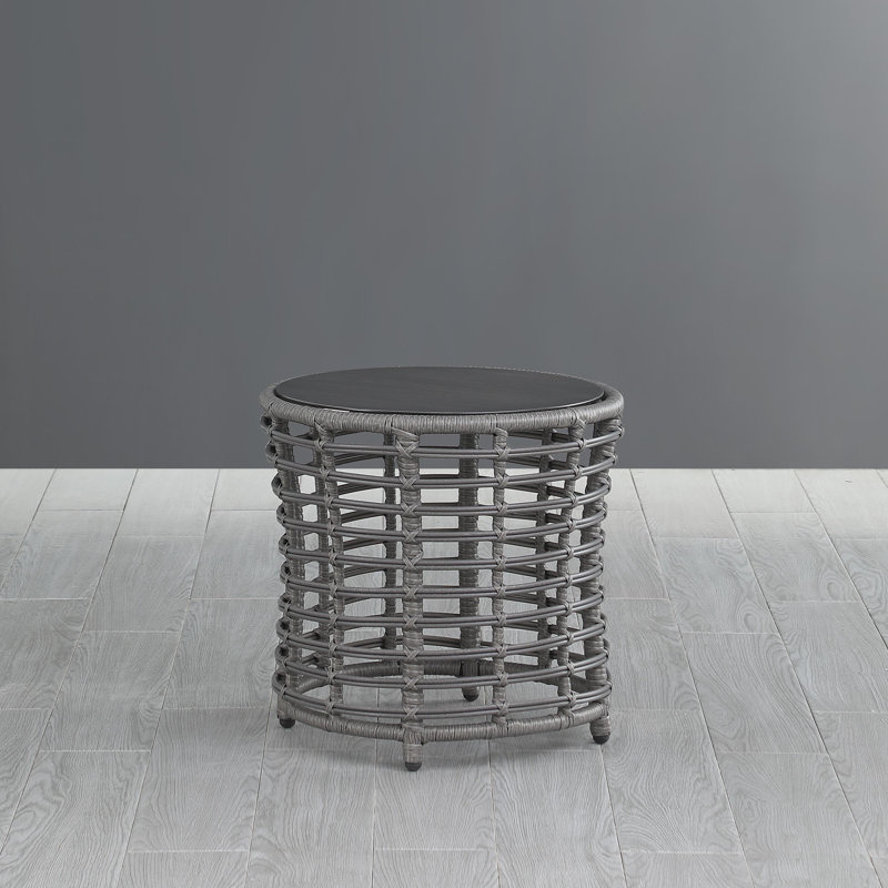 Table d'appoint d'extérieur ronde 19,69 po Farrand