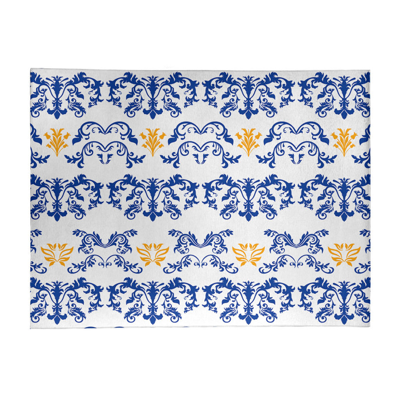 Damask Indoor Rug, Rectangle 9' x 12'