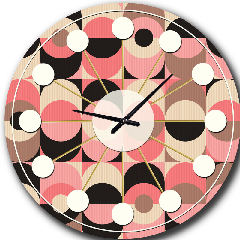 Horloge murale rétro Mid-Century, Moyenne