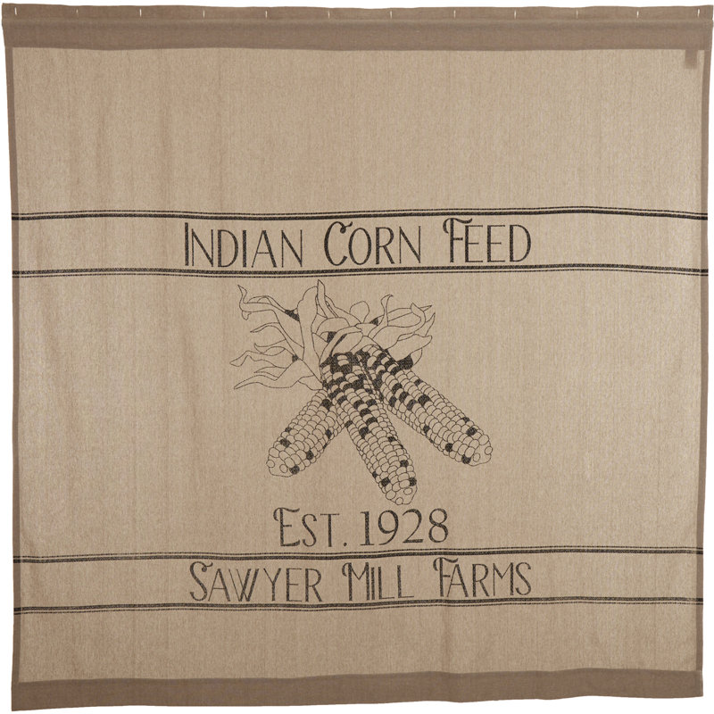 Rideau de douche simple 100% coton Sawyer Mill