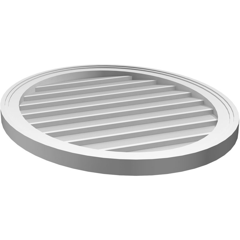 Vent à pignon vertical en uréthane non-fonctionnel, H 30 po x l 24 po x P 1,5 po