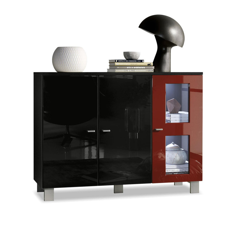 Mccombs 107cm Sideboard, With LED, Bordeaux