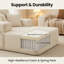 Chaise longue en velours côtelé moelleux avec 3 coussins, canapé-lit convertible avec fermeture à glissière cachée et poche latérale, conception sans cadre, aucun assemblage requis pour les petits espaces, salon, appartement-1953608525