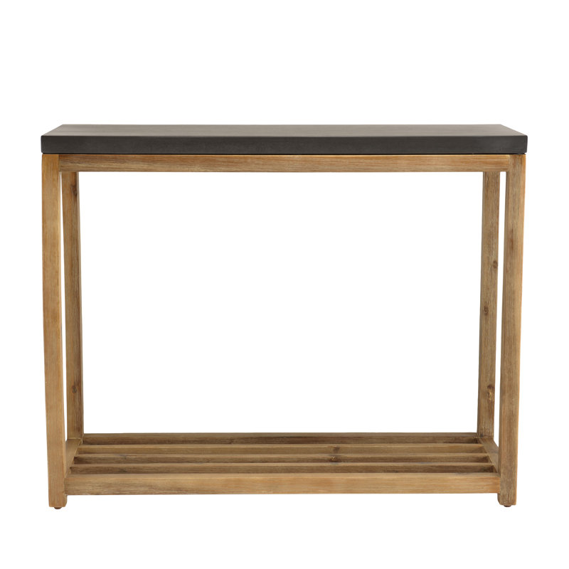 Akil Rectangular Concrete Outdoor Buffet & Console Table, 61cm H x 34.50cm W x 95.50cm L
