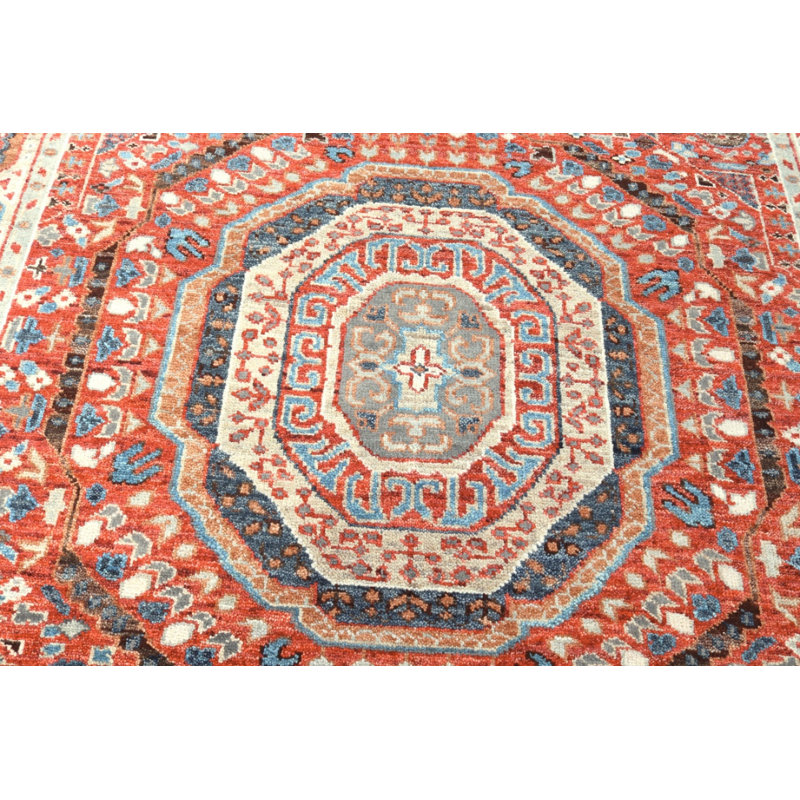 One-of-a-Kind Rectangle 9' X 11'10" New Age Area Rug Red
