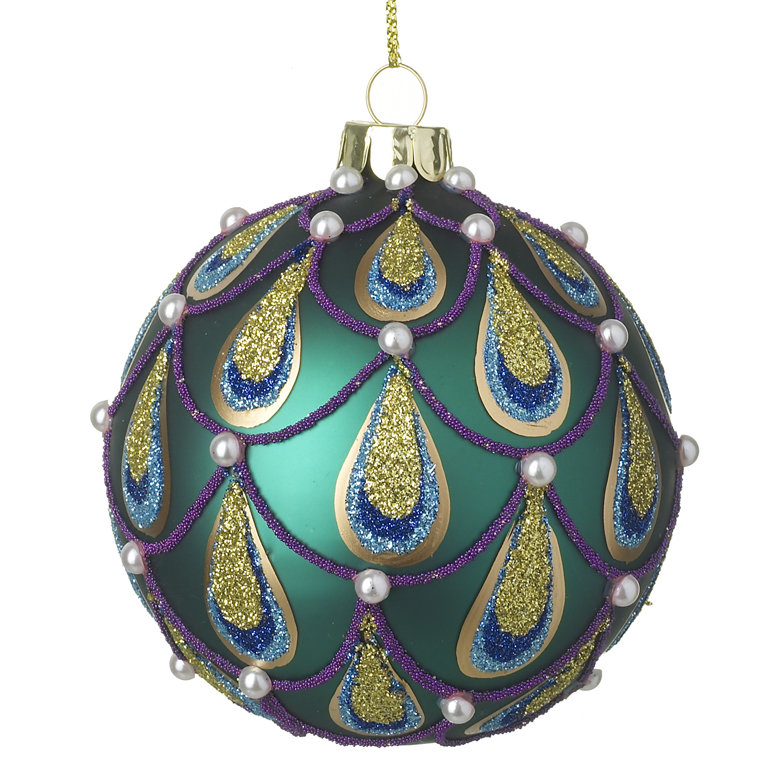 8cm Glass Animals Lighted Bauble