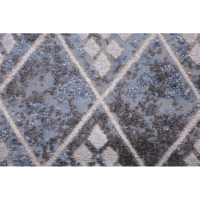 Tapis gris Ikat, 5'3"x7'6"