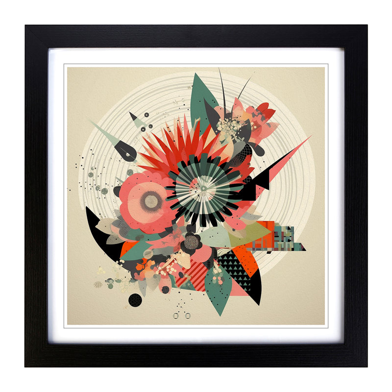 Single Picture Frame Print on Wood, Black