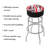 Swivel Upholstered Counter Stool with Steel Frame