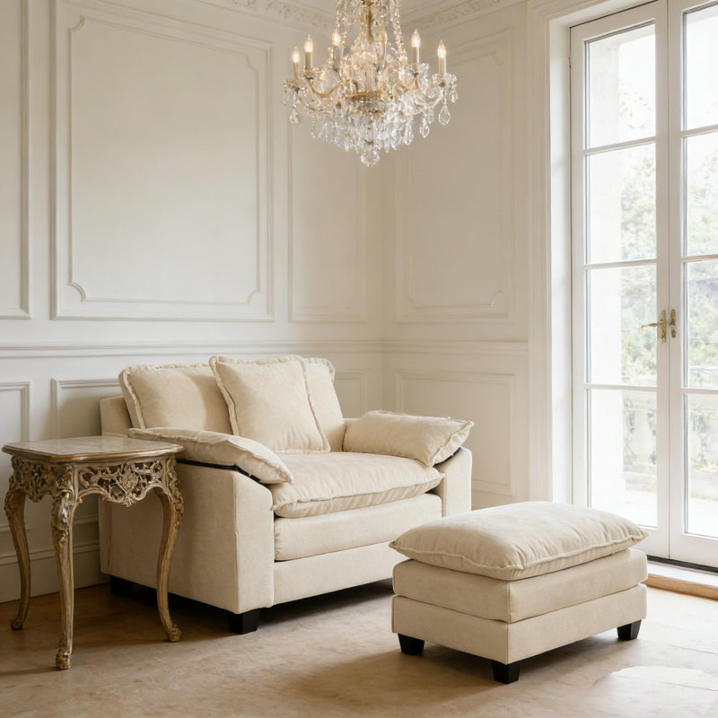 Ensemble de fauteuil moderne avec repose-pieds