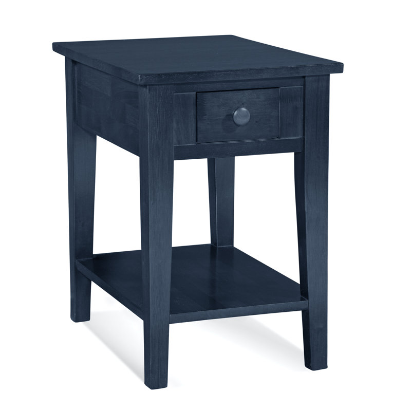 South Hampton Solid Wood End Table, Navy