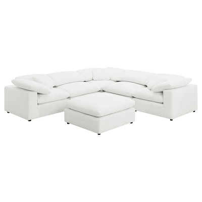 Beatriz 6-Piece Boucle Upholstered Modular Sectional Ivory