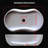 White Natural Marble Bathroom Vessel Sink, Semi-Polished Surface, Natural Stone, Genuine Marble, Real Marble, 23.6X14.2Xh7.1 Inches/600X360xh180 Mm-1420180582