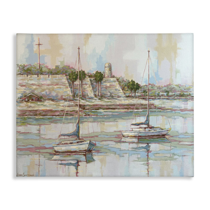 «Morning on the Matanzas Sail Sail», art mural par Linda Sperruche, H 16 po x l 20 po