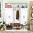 Hall Tree with Storage Bench, Hooks, Cubbies and Cabinets-1443141269