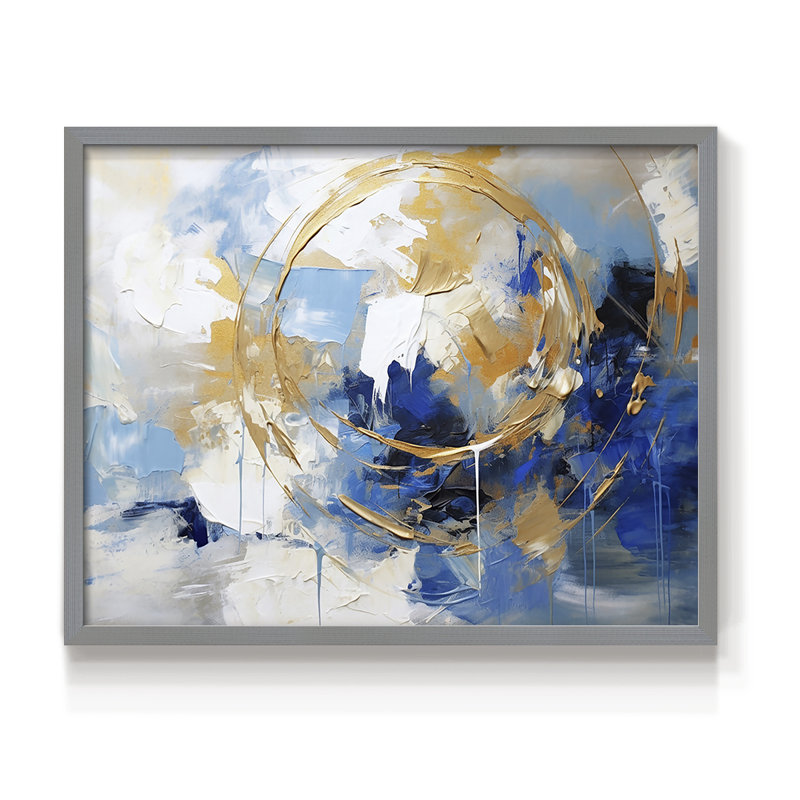 Abstract Series-CXXXVIII -Framed Print - Restickable, 16" H x 20" W, Grey