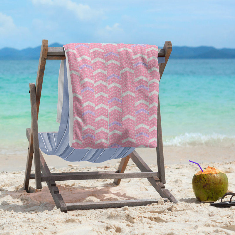 Stephenie Beach Towel, Light Pink/Light Purple