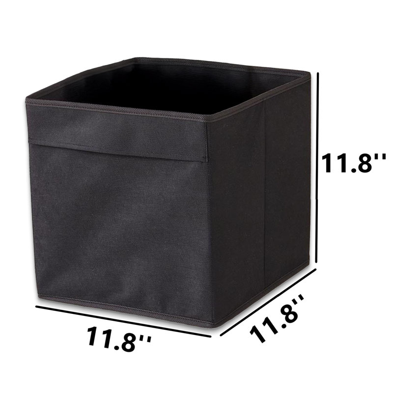 Boîte de rangement en feutre Cubby, Noir