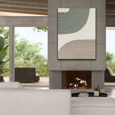«Embrace 2 Fl retourner Green C» par Mike Schick, art mural sur toile