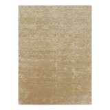 Rug & Kilim’S European Style Rug In Golden-Brown With Arabesque Patterns In Green